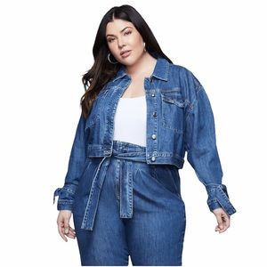 Good American KNOTTED JEAN JACKET NWT XL